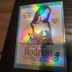 Olivia Rodrigo Guts Tour Trading Card AUG 17, 2024